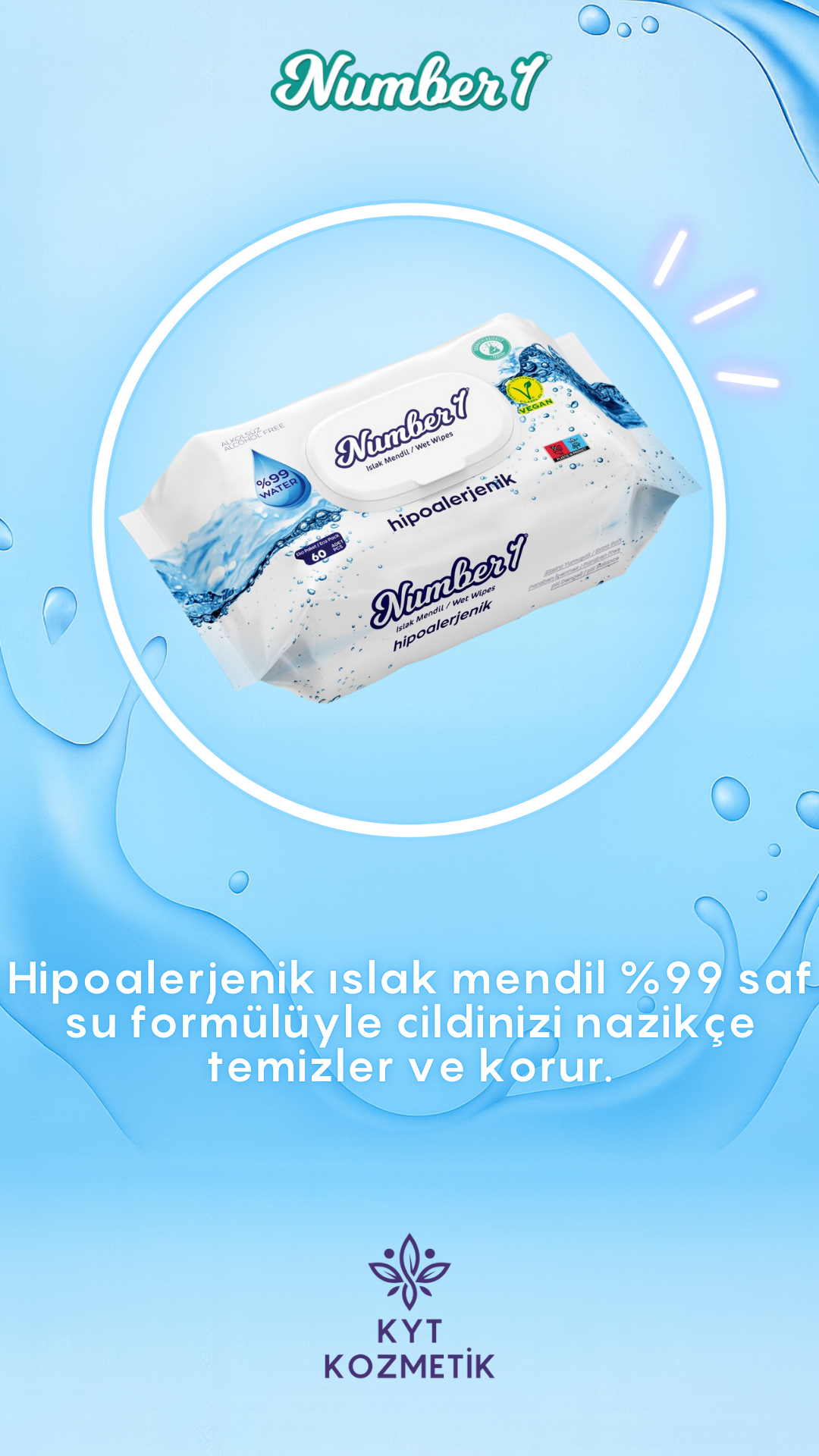 Number 1 Hipoalerjenik Islak Mendil